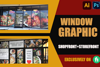 do shopfront, storefront, signage,forested sticker, vinyl, decal window graphic