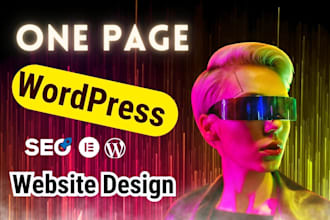 create a professional wordpress landing page or one page website design