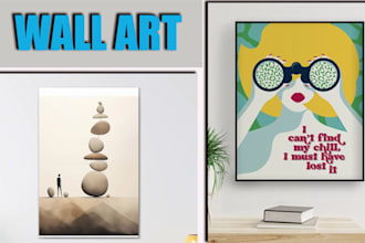 design unique printable wall art for home or etsy