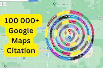 create 100,000 custom google maps citations to boost gmb and local SEO rankings