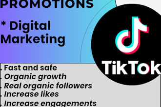 manage tiktok marketing and promotion for organic growth
