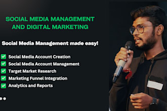 be your social media marketing manager and digital marketing strategist