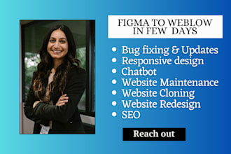 expertly redesign design clone convert fix and update figma website to webflow