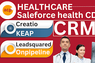 setup salesforce health cloud onpipeline leadsquared creatio keap healthcare crm