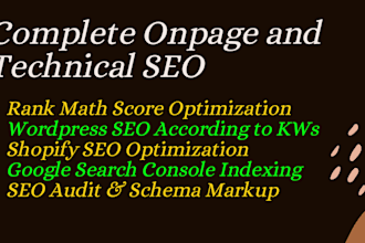 do onpage seo optimization for wordpress shopify wix and google indexing