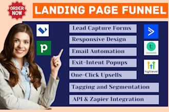 build landing page funnel activecampaign landingi teachable pipedrive highlevel