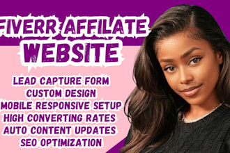 design fiverr affiliate website amazon affiliate marketing website