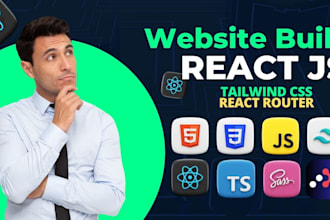 develop website using react js and tailwind CSS