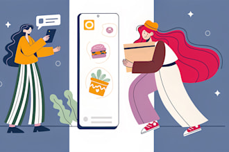 create trendy flat vector illustrations for web and apps