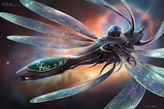 cerate concept art spaceship or vehicle design