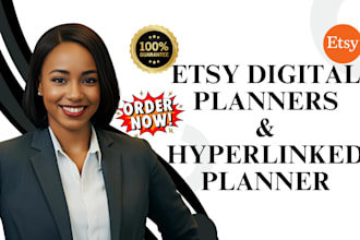 design etsy hyperlinked planner digital planner etsy store hyperlinked planner