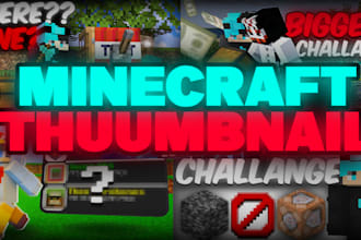 make minecraft thumbnail professional
