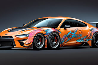 design a vehicle wrap, car wrap, food truck wrap and trailer wrap design