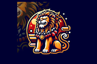 do japanese lion mascot logo design service