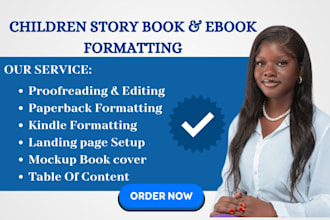 proofread and edit childrens story book, kids story, book and ebook editing