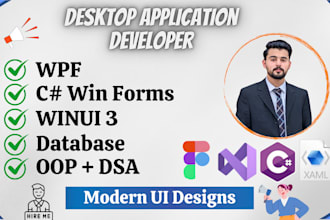 create windows application using wpf , winui 3 and windows forms