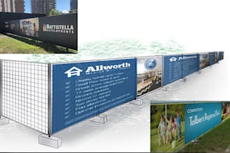 design fence banner, mesh banner or roller banner