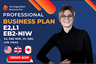 write an immigration business plan for eb2 niw, e2, l1 visa USA