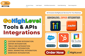 setup gohighlevel integrations zapier automation salesforce hubspot google suite