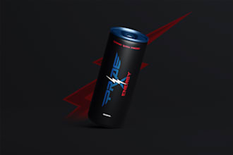 do a minimalist energy drink logo design sleek and bold branding