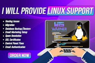 do linux administration, support, cloud migration,  dns services