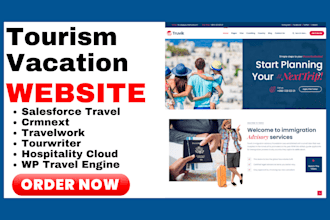 design crmnext tourism website wp travel engine vacation website