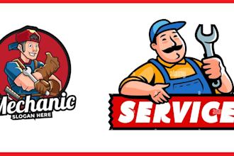 create a automotive auto detailing mechanical and car wash logo
