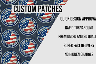 design and produce custom pvc and embroidery patches