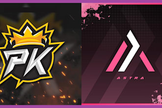 make quick initial letters logo for esports, twitch, gaming, youtube, free intro