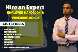design impressive pdf lead magnet, brochure, workbook, employee handbook, ebook