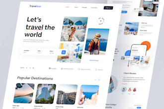 design travel agency tourism vacation or tour booking website