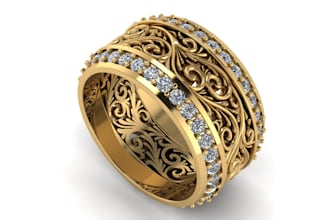 make 3d ring bracelet  jewelry design with realistic renders