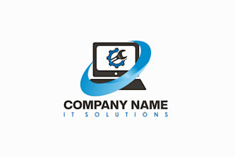 make existing computer repair service logo