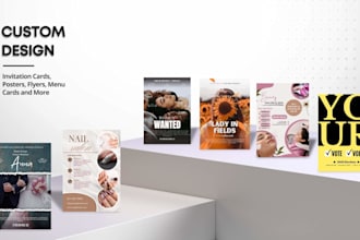 design professional brochure, flyer, poster and menu card