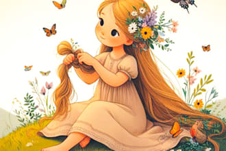 children story book illustration, children story book illustrations