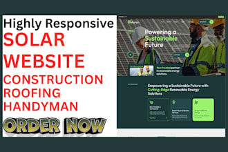 design solar website roofing construction contractor website electrician hvac