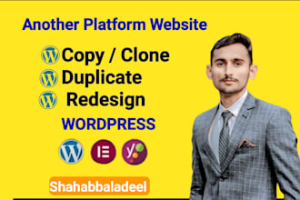 redesign copy clone responsive wordpress website template using elementor