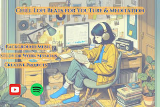 create relaxing lofi music, beats, chill tracks  meditation