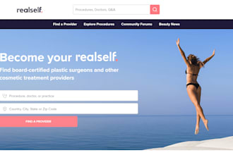 build plastic surgery website skincare website laser treatment botox bbl website