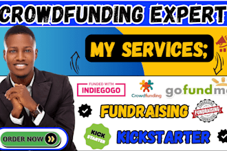 do crowdfunding campaign promotion on kickstarter, indiegogo and gofundme