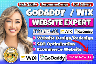 design godaddy website, redesign godaddy, godaddy seo, wix website design