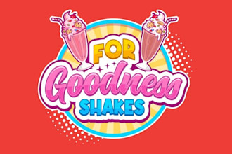 design goodness shakes logo