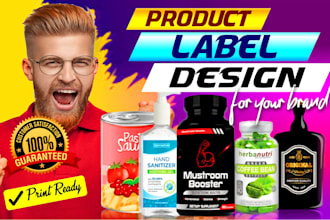 design professional custom product packaging labels for your brand