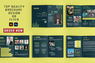 do professional bifold trifold brochure for your  business