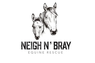 design nonprofit mini donkey horse rescue logo