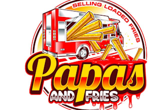 design awesome fries logo with new concepts