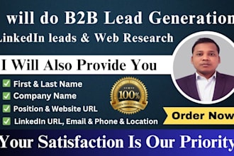 do b2b lead generation, email list and web research