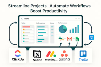 setup and automate your asana trello notion and clickup
