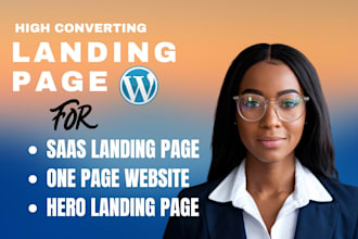 wordpress website design one page landing page squeeze page website development