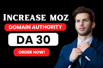 increase moz da domain authority 30 plus of your website